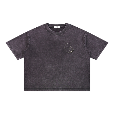 Mineral Wash Boxy Cotton Tee