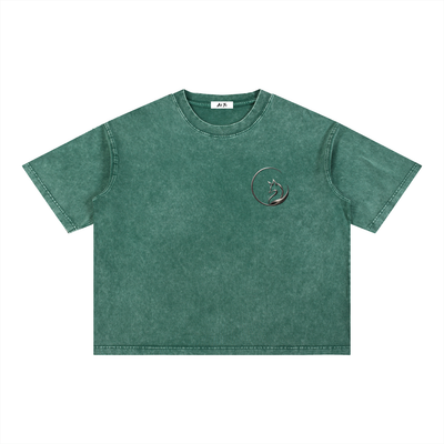 Mineral Wash Boxy Cotton Tee