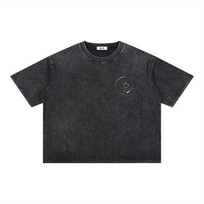 Mineral Wash Boxy Cotton Tee