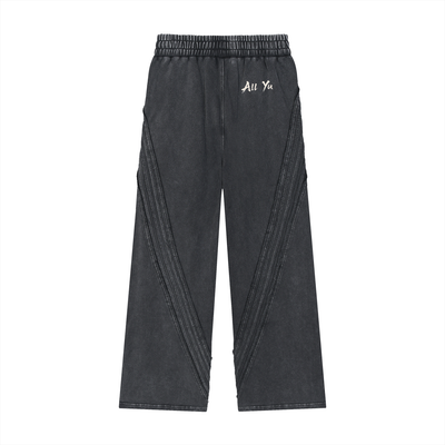 Snow Washed Tape Raw Edge Sweatpants