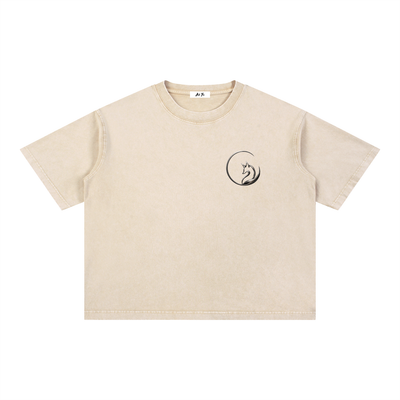 Mineral Wash Boxy Cotton Tee
