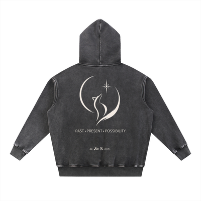 Snow Wash Fleece Oversize Hoodie