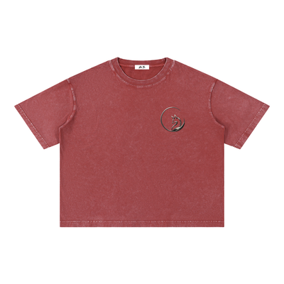 Mineral Wash Boxy Cotton Tee